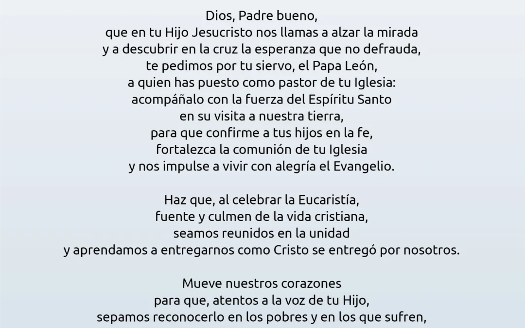 Oración por la visita de S. S. el Papa León XIV a España